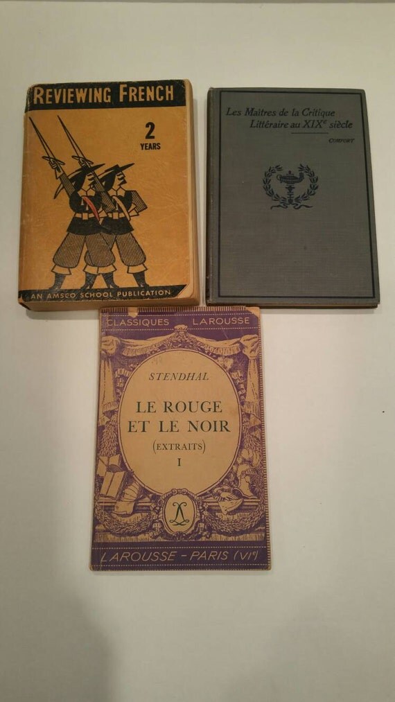 Vintage French books french language books french language