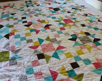 Custom Quilt ~ Made to Order Patchwork Quilt ~ Design Your Own Quilt ~ Full Size Patchwork Quilt