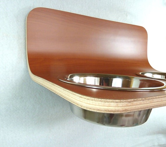 Wall Mounted Dog Bowl Holder available in various colours and
