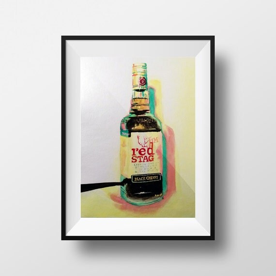 Custom Original Watercolor Painting Gifts for Him Mini Bar