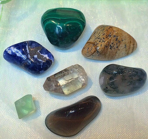 Leadership and Focus Healing Stone Kit Gift Set Polished Raw