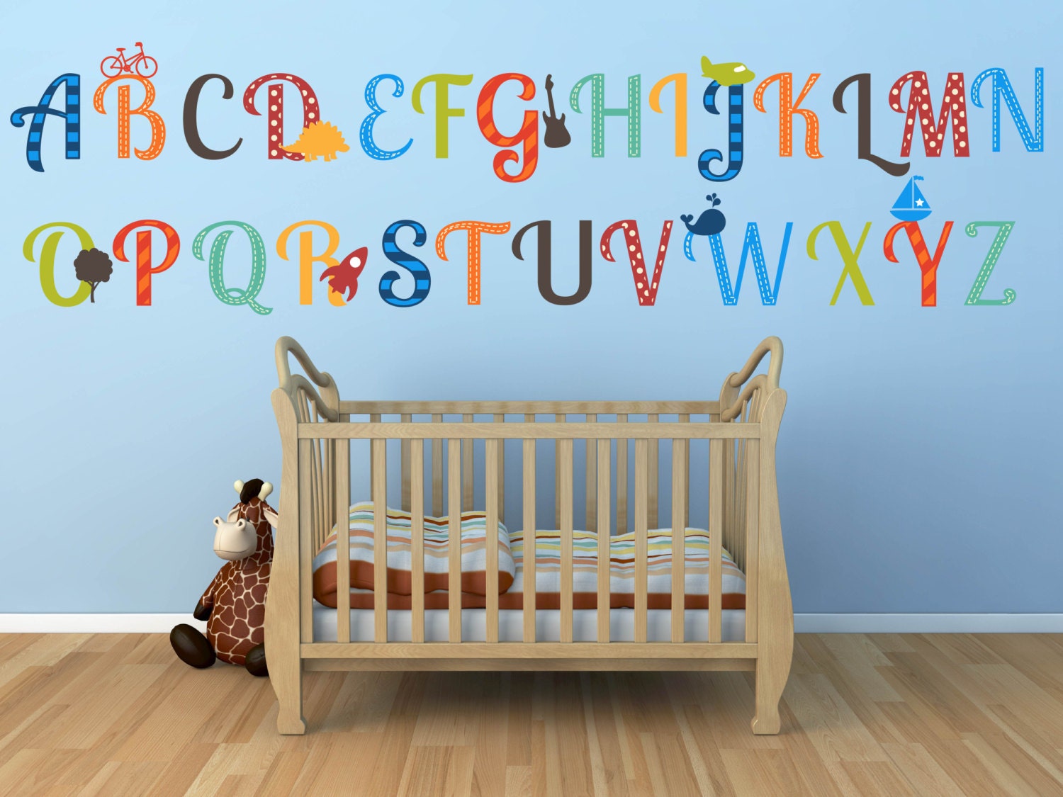 Alphabet Wall Decals ABC Wall Decals Alphabet Nursery