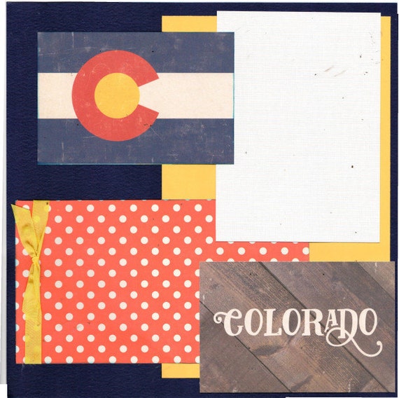 Travel Colorado 2 Page Scrapbooking Layout Kit