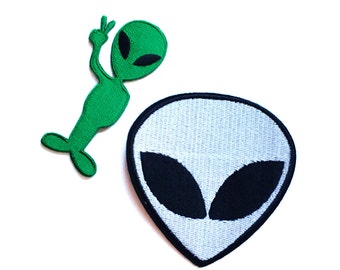 Alien patches - DIY supplies - Iron on patches