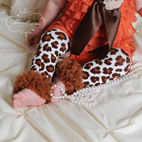 Items similar to Leopard Leg Warmer/Leggings/Baby Legging/Lace Leggings