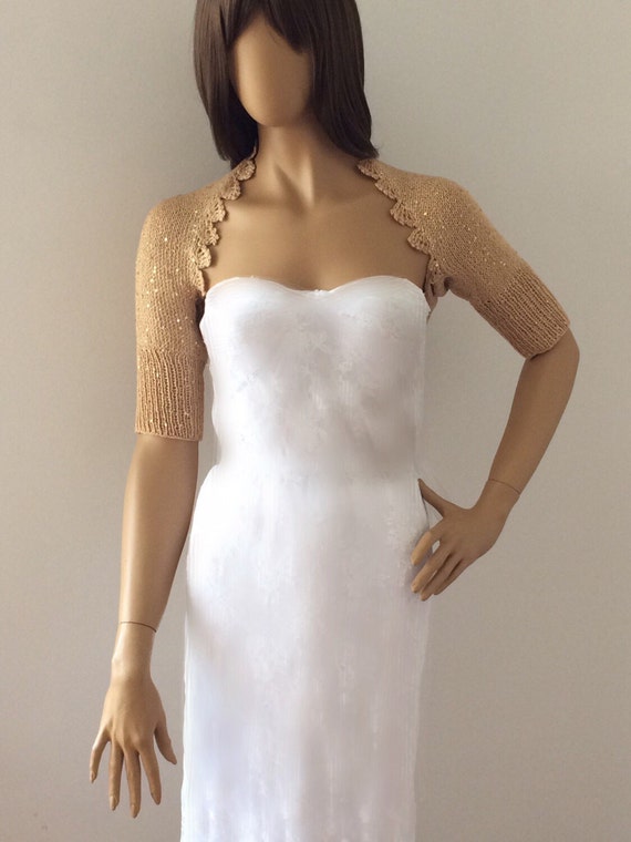 golden party wear shrug