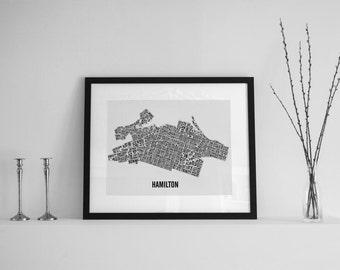 Hamilton Ontario Neighborhoods City Map - Hamilton Art