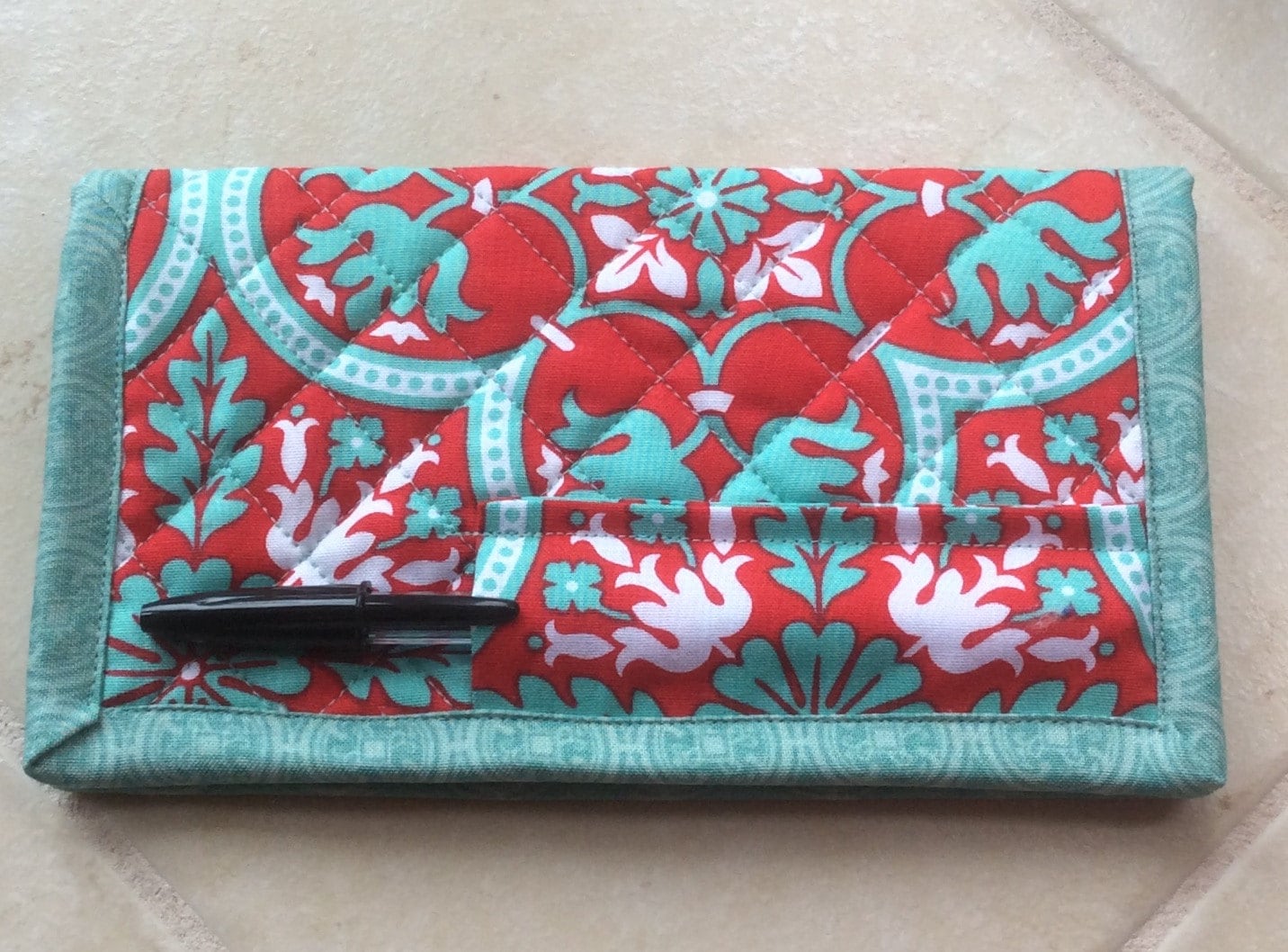 Quilted Checkbook Cover Vera Bradley Style Checkbook Cover
