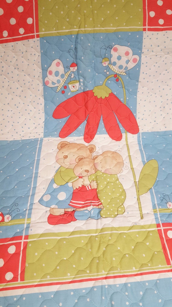 Pre Quilted Panel / Baby Blanket Panel / Quilted Blanket Panel