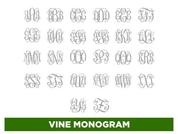 Download Interlocking Monogram SVG Vine Monogram SVG Monogram Letters