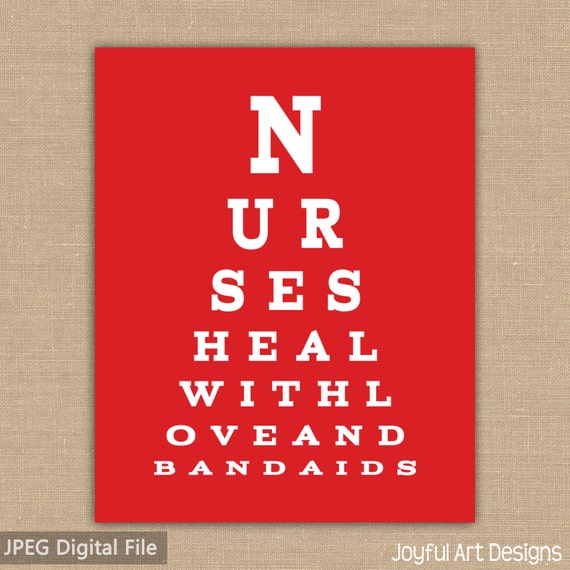 nurse eye chart printable nurses heal with love and