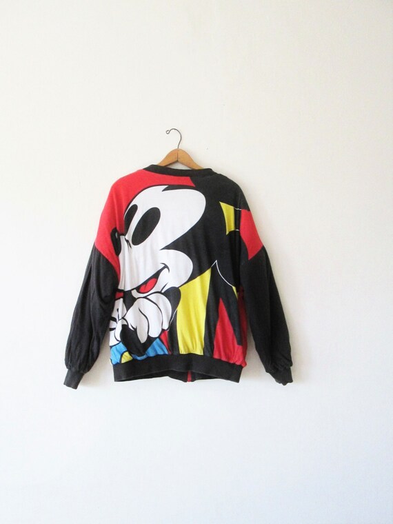 Vintage 1990's Reversible Mickey Mouse Bomber Jacket Sz