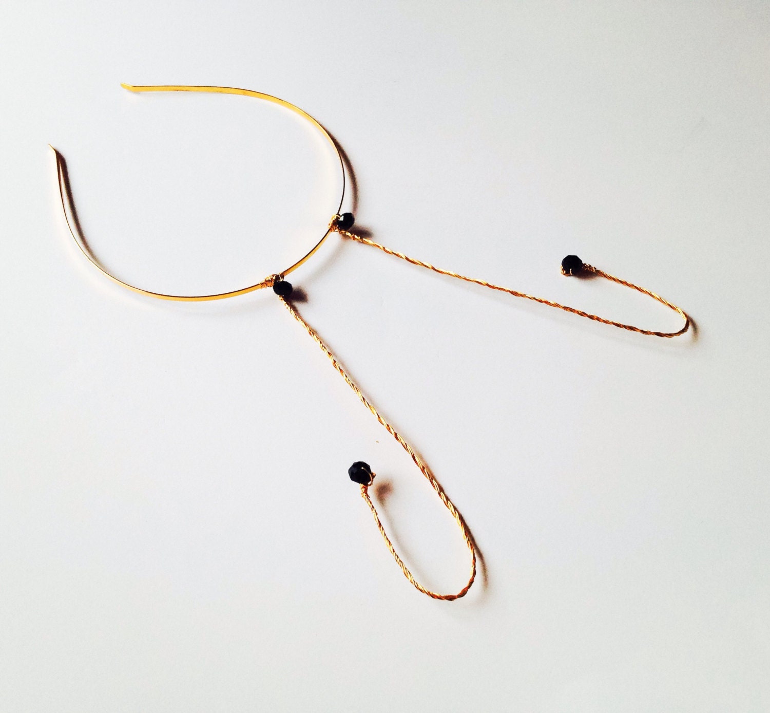 Quirky Gold Butterfly Headband Curved Antennae Fairy Antenna