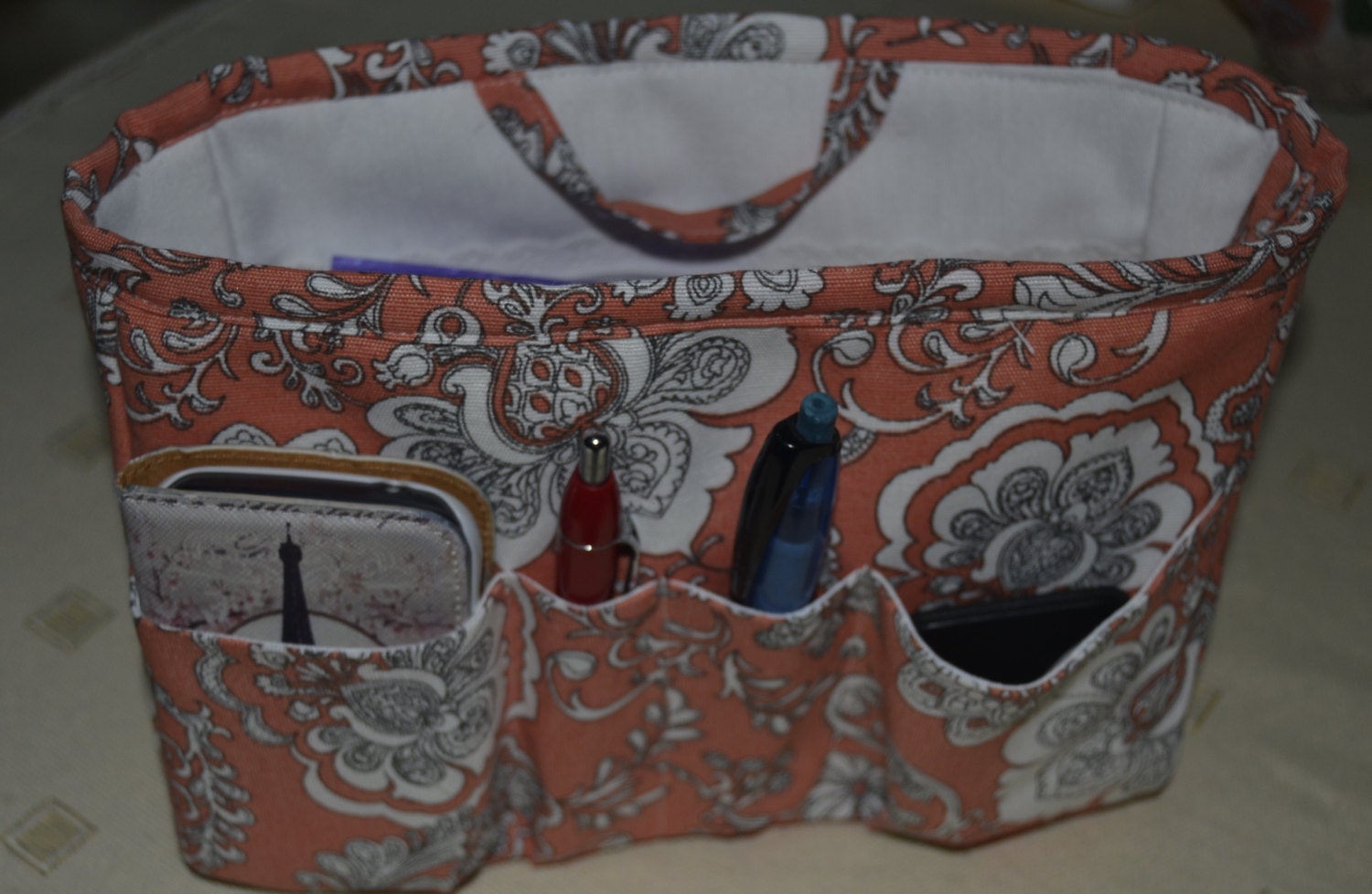 small fabric Bag organizer/ Insert handbag organizer/ Purse
