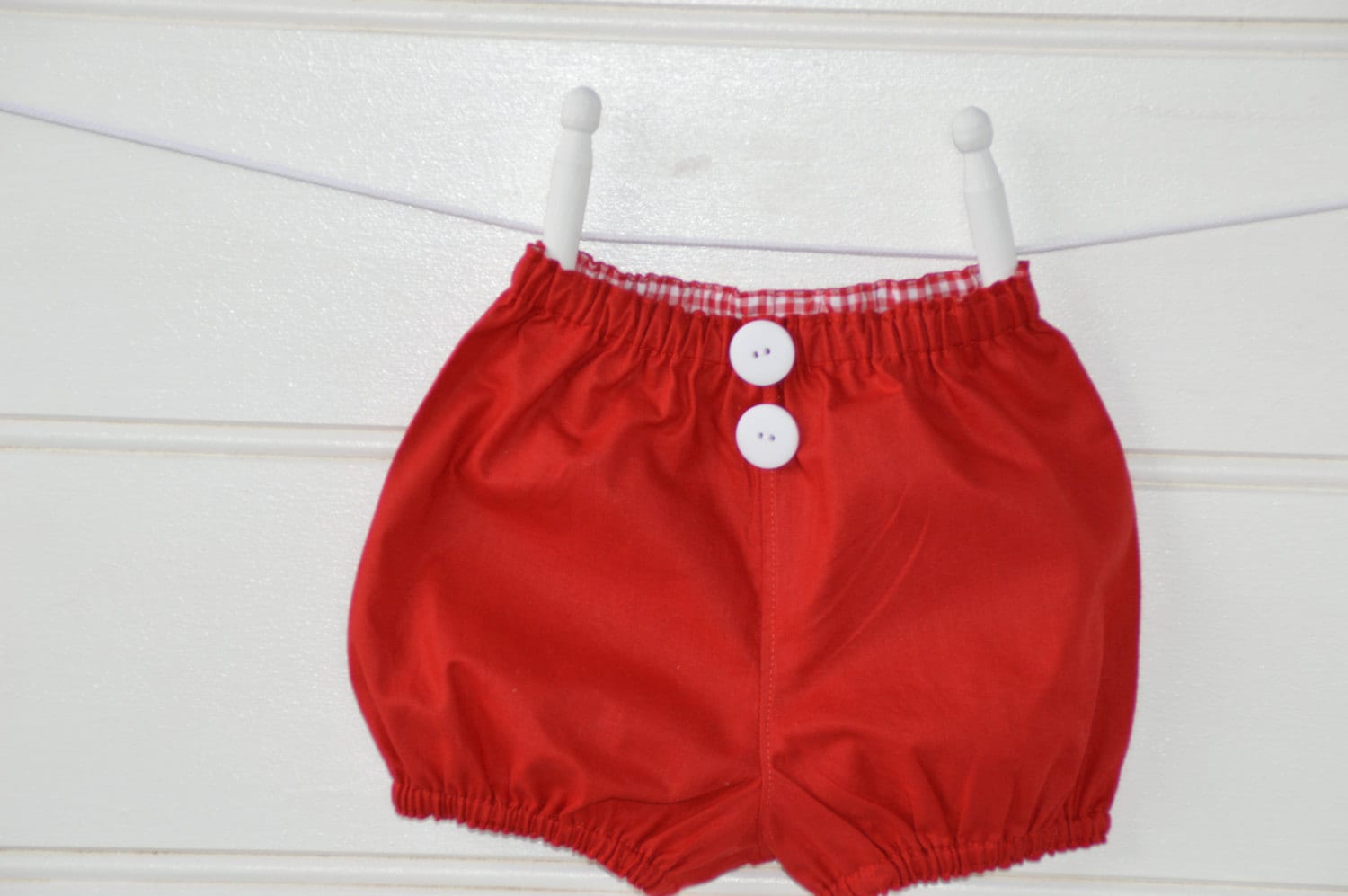 Red bloomers for boys or girls unisex nappy covers red and