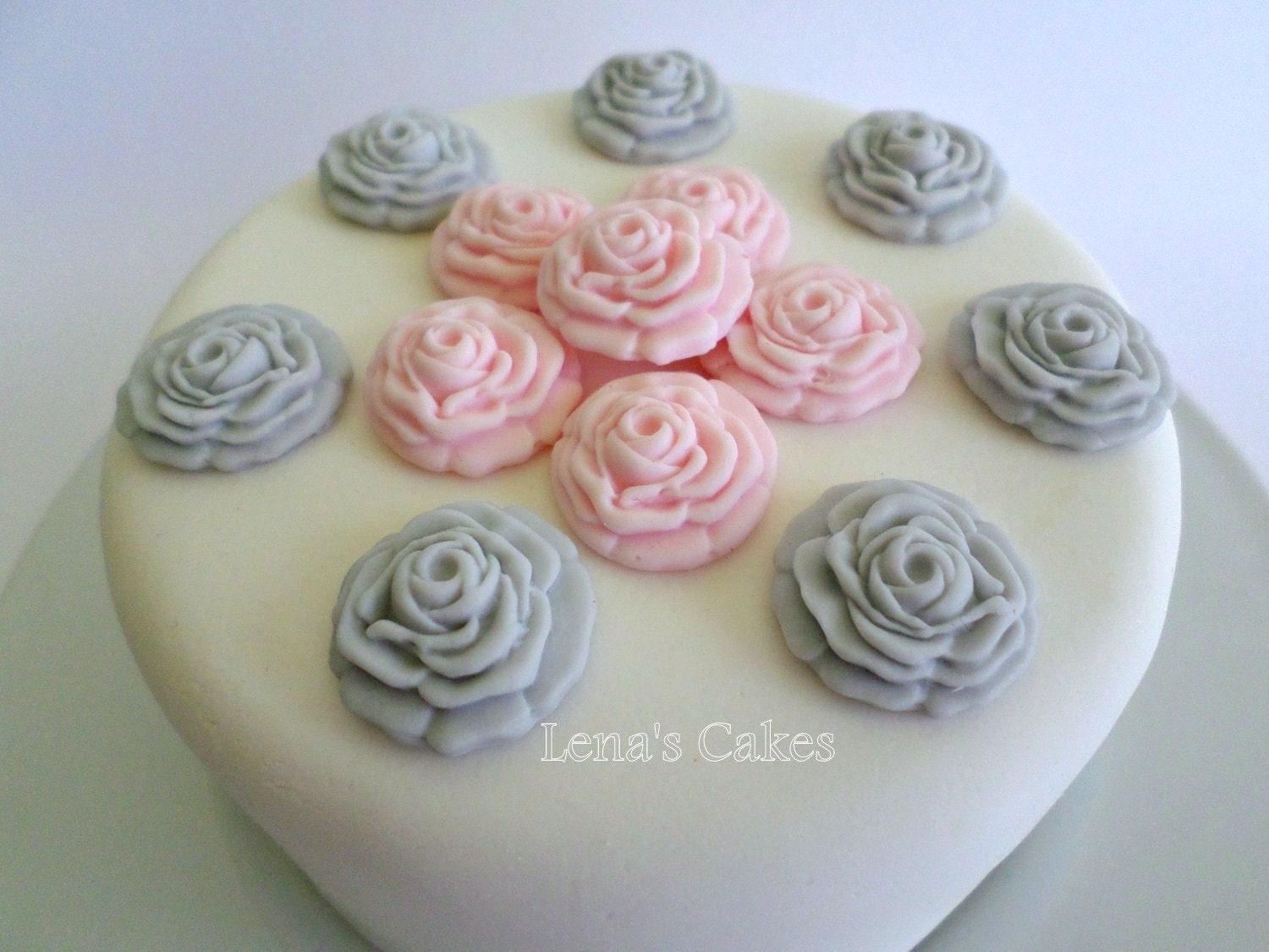 Edible Wedding Favor Cupcake Cake Fondant Flower Candy Rose