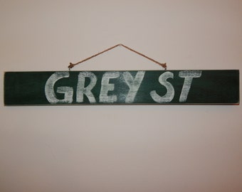 Dave Matthews Band (DMB) "Grey St." Hand Painted Wooden Sign (Vintage/Worn Look) *Great gift for guys!* - FREE SHIPPING