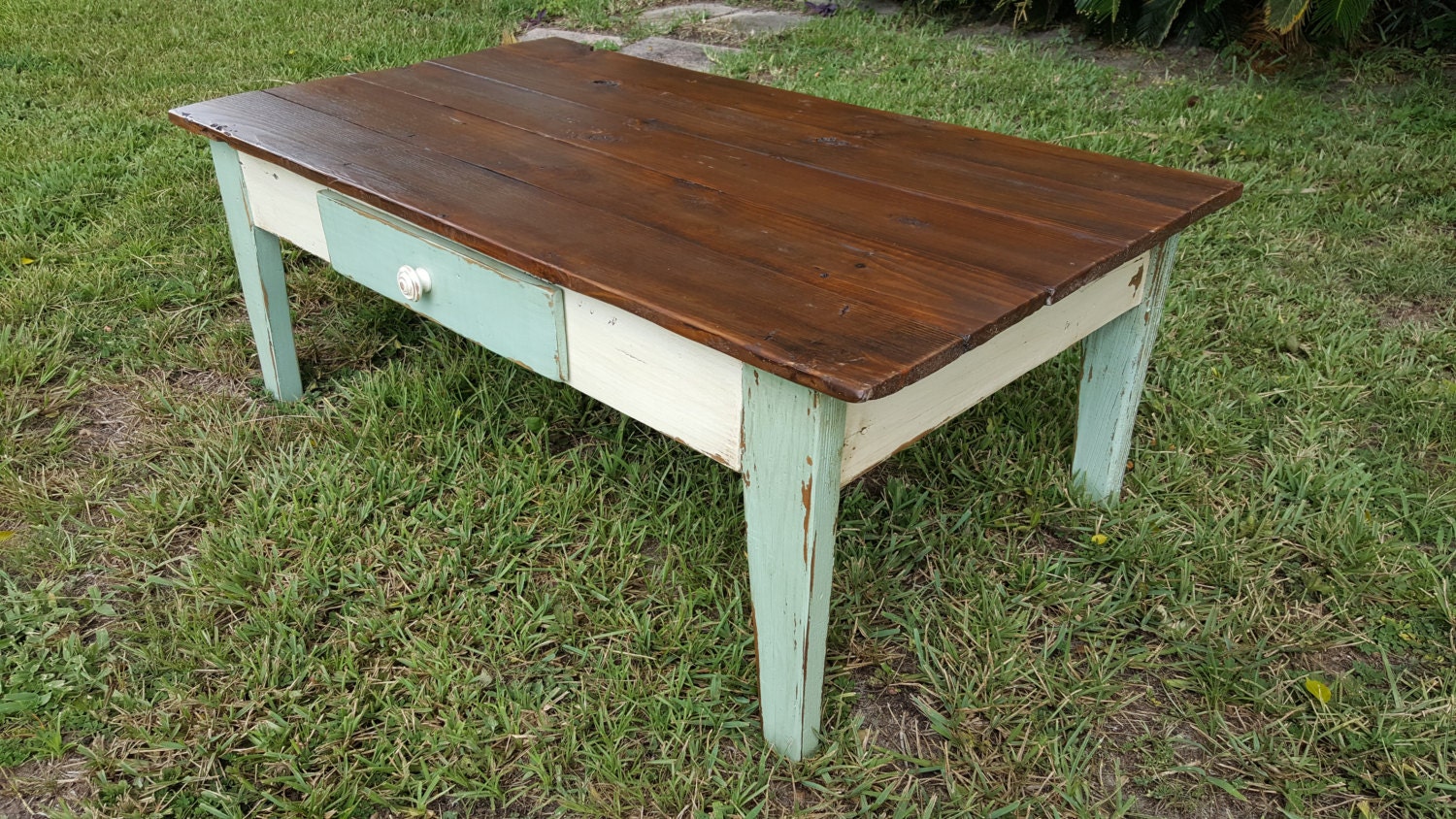 Wood coffee table Handmade Reclaimed Wood Farmhouse Coffee