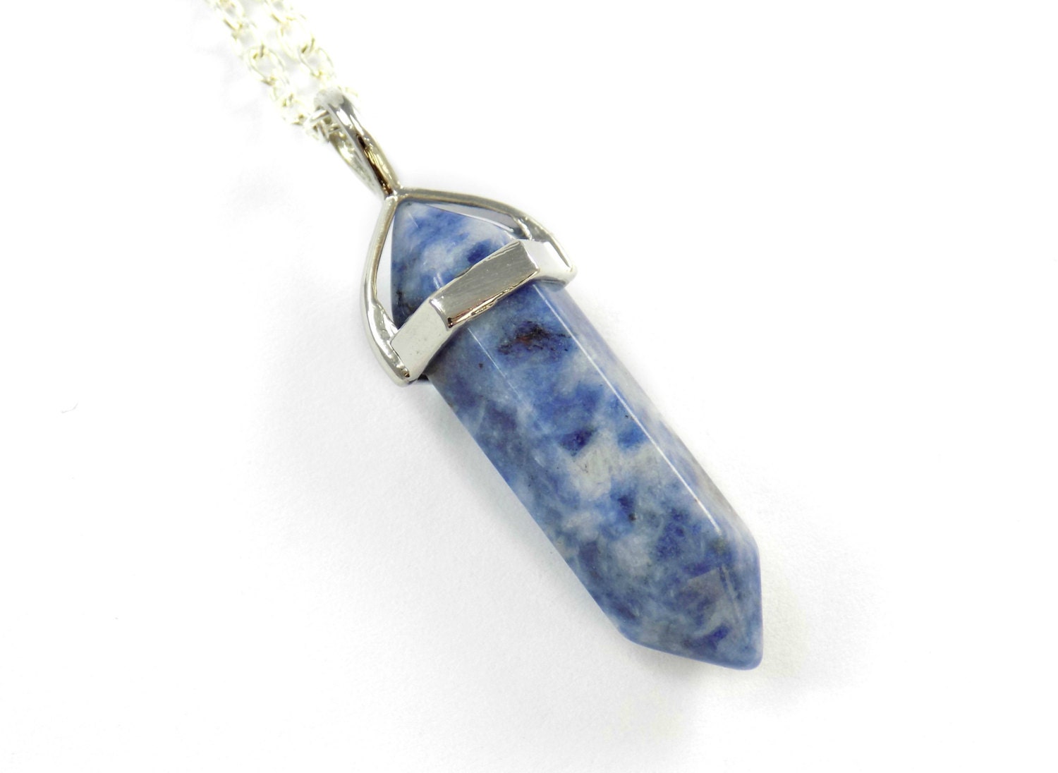 pale blue stone necklace