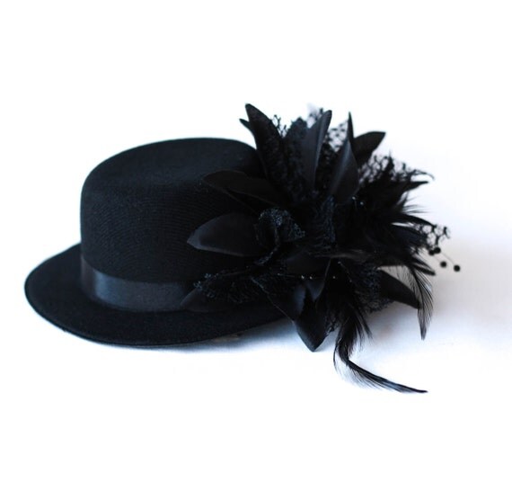 Head hair clip barette hat flower headband feather bride
