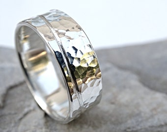 wave ring silver beach, mens engagement ring, unique mens ring, engraved silver ring, silver wedding ring, structured ring silver ring ocean