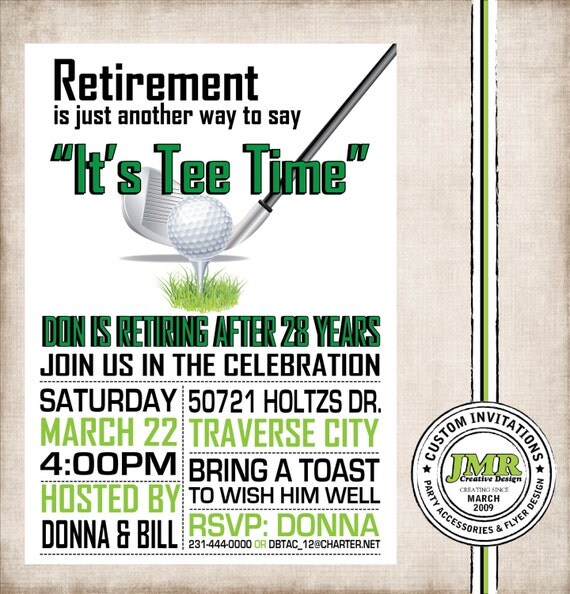 Golf Retirement Party Invitations 5