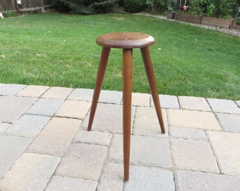 Vintage Wood Tripod Stand - Vintage Walnut Wood Tripod