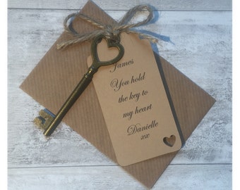 Personalised "Key To My Heart" Valentine's Day Gift, Love, Wedding Anniversary, Romance, Love You, Keepsake