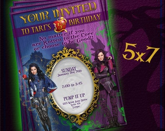 Disney Descendants Invitation