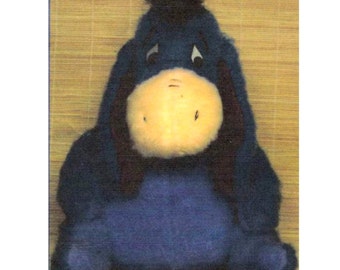 INSTANT DOWNLOAD PDF Vintage Knitting Pattern Eeyore from Winnie the Pooh Tiger Soft Toy