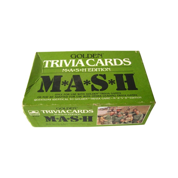 MASH Television Show Golden Trivia Card Game 1980s Trivial