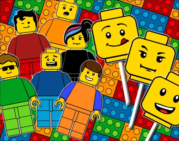 Accessoires Photo LEGO, Lego Party imprimable Photo Booth Props, Lego ...