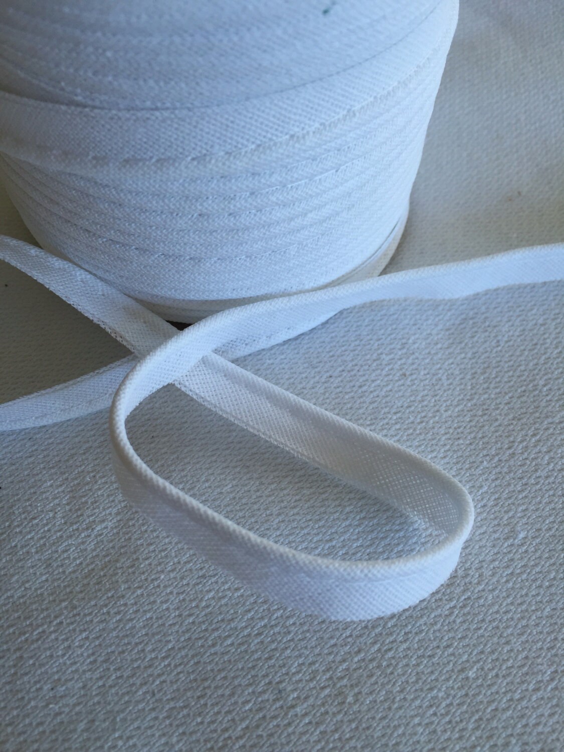 5M Piping Trim White Color Cotton