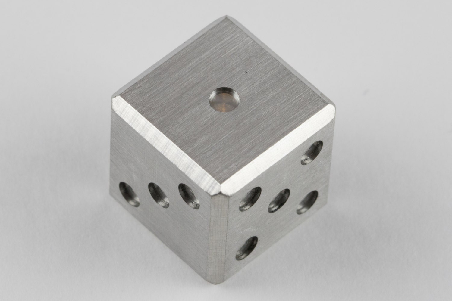 Stainless steel dice metal 6 sided die single by VermontCNC