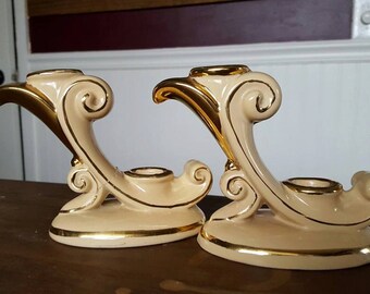 Vintage Abingdon Candlestick Holders
