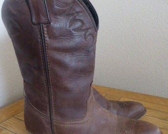 Bottes Cowboy Laredo 2415 Marron - Homme 12 D - Fabriquées USA - Excellent état
