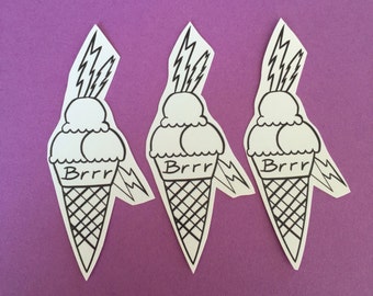 Gucci Mane Ice Cream Cone Inspired sticker set