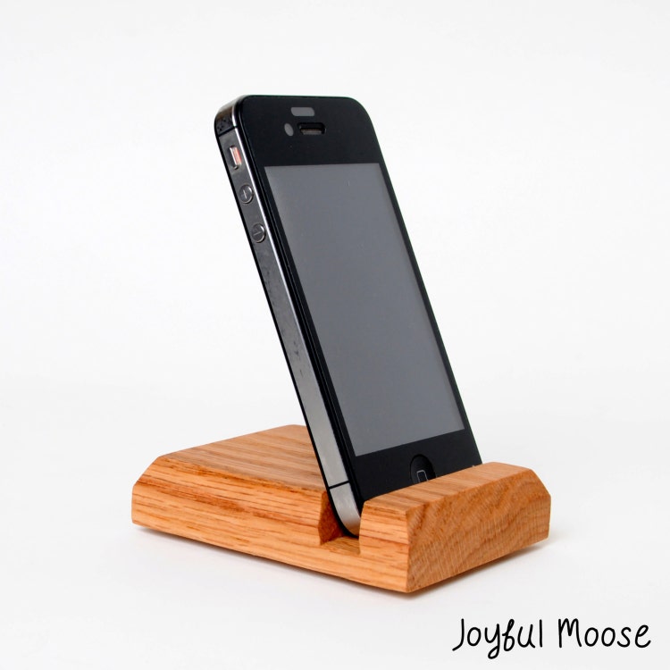 Wood iPhone Stand Wood iPhone Holder by JoyfulMoose on Etsy
