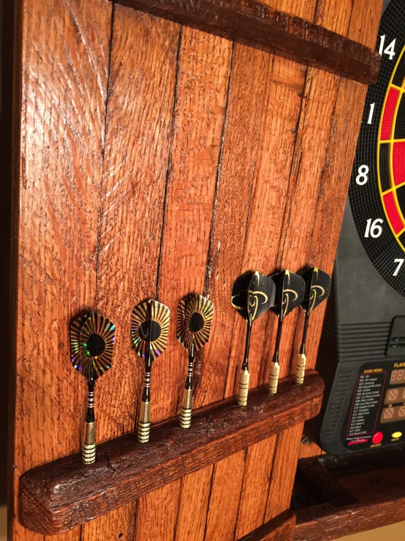Rustic Large Electronic Dartboard with Chalkboard