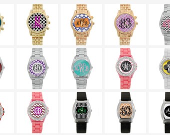 SALE Design Your Own Personalized Watch*Monogram Watches*Personal Images*Moms*Logos*Personalized Gifts*Bridesmaid Gifts*Teachers*Graduation