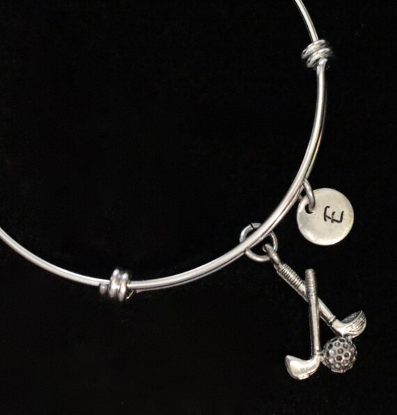 Golf Club Bangle Bracelet Golfing Bracelet Golf Ball