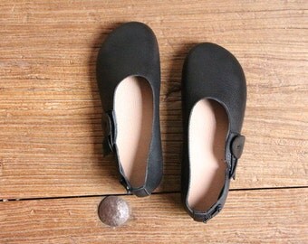 Handmade Soft Shoes for Women,Oxford Black Shoes, Flat Shoes, Retro Leather Shoes, Slip Ons