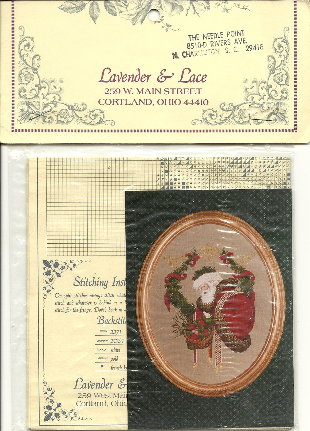 Lavender & Lace Gift of Peace Cross Stitch Chart from