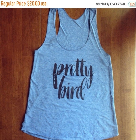 MOVING SALE Pretty Bird Tank Top / by BlueRavenHandcrafted on Etsy