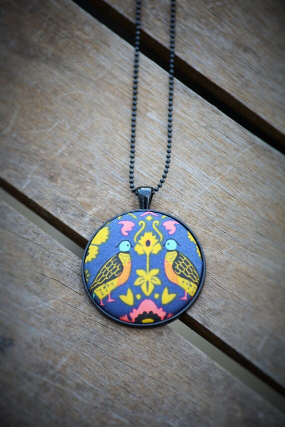 Necklace Liberty Fabric Necklace Liberty London Pendant