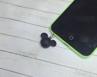 Mickey Mouse phone charm, mickey mouse dust plug, disney phone charm, kawaii phone , phone accessory, disney phone case, disney jewelry