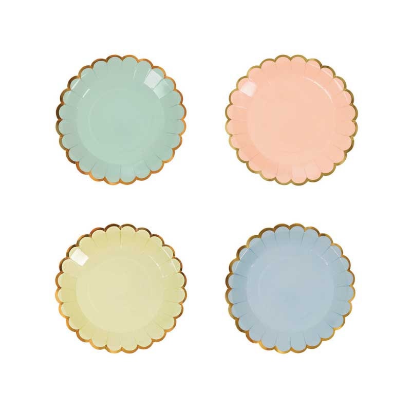Meri Meri Pastel Canape Plates 8 Small Paper Plate with