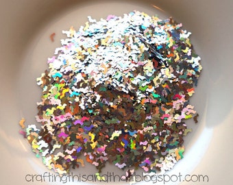 silver bat shaped confetti // halloween confetti // bat shaped confetti // bat confetti // bat shaped glitter // bat glitter