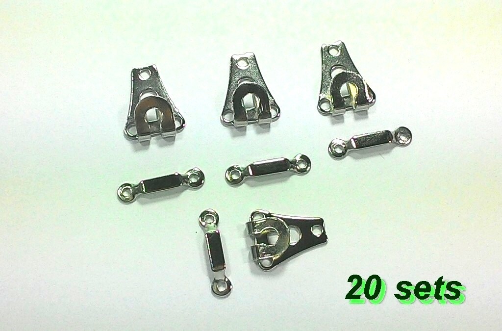 Pant / Trouser Hook and Eye Fastener 20 Sets Sew on Type