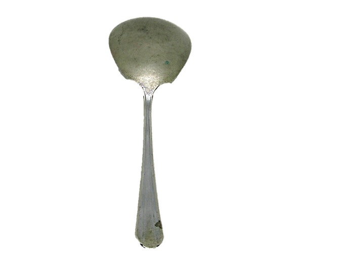Vintage Soup Spoon Perma-Bright Art Deco Flatware Silverware - Made in the USA